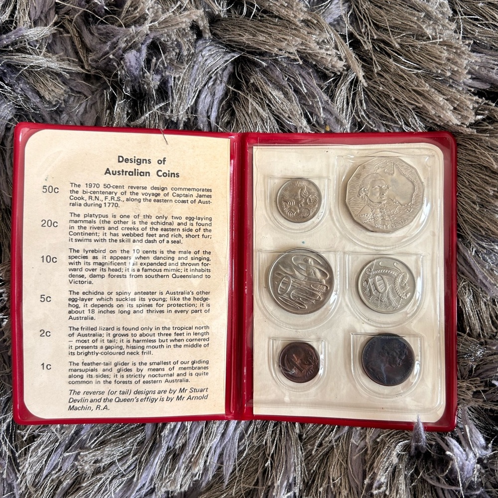Royal Australian Mint Australian 1970 Coins Set Of 6